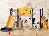 CoziBB 9 in 1 Toddler Slide, Toddler Playset New Upgrade with Slide, Drawing Board, Basketball Hoop, Telescope and Storage Space, Outdoor Indoor Playground for Toddlers (Yellow Blue) New In Box $299