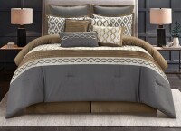 Nanshing America, Inc Caval 10 Piece King Size Jacquard Comforter Set New In Box $299