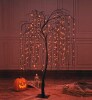 Lightshare 7 ft. Orange Pre-Lit LED Halloween Tree Artificial Christmas Tree with Spiders and 256 LED Lights New in Box $299