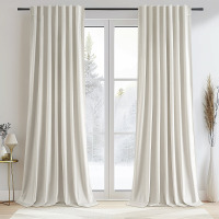 Mercer41 Alicea Velvet 100% Blackout Thermal Curtain Panel (Pair), 132cm x 228cm New In Box $99