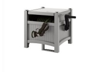 Suncast 100 ft. Gray Free Standing Hideaway Hose Reel New in Box $199