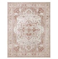 Wyatt & Ash Rylan Brown/Green 3 ft. x 5 ft. Woven Oriental Polyester Area Rug $199