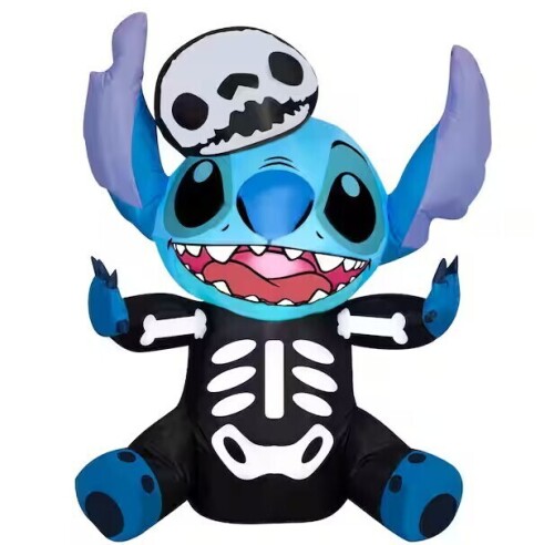 Disney 3 ft Airblown-Stitch as Skeleton Halloween Inflatable New In Box $199