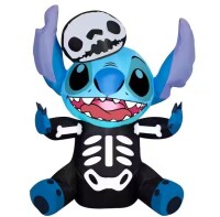 Disney 3 ft Airblown-Stitch as Skeleton Halloween Inflatable New In Box $199