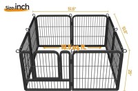 Alden Design 25" Tall 8 Panels Metal Dog Playpen Fence for Outdoor Indoor, Black New In Box $299
