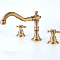 Build Your Home Farmhouse 8 In. Widespread Double Handle Bathroom Faucet 3-Holes With Pop-Up Drain Assembly WH-1010-AT New In Box $199