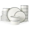 Birch Lane&trade; Jade Plates And Bowls Set, 24 Piece Dinnerware Set, Set For 8, White New Open Box $199