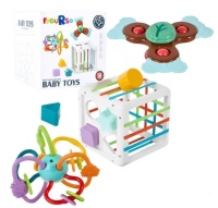 Fygurso Montessori Baby Shape Sorter Strong Sensory Bath Toy for 6-36 Months with Suction Cup, Develops Fine Motor Skills, BPA Free, Unisex New In Box