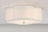 Etta Avenue&trade; Teen Alice 2-Light 17"W Dimmable White Fabric Flush Mount New In Box $299