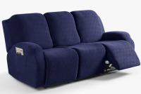 Brayden Studio&reg; Wald 3 Seats Jacquard Recliner Chair Covers Furniture Protector Recliner Slipcovers With Elastic Bottom For Kids Pets New In Box $199