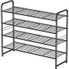 Rebrilliant 4-Tier 20 Pair Shoe Rack, Metal Stackable Shoe Storage for Closet New Shelf Pull $89