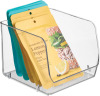 iDesign Stackable Open-Front Storage Bin, Clear | Kitchen and Pantry Organization New In Box