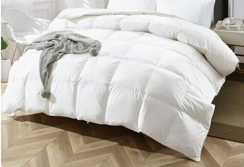 Alwyn Home Full/Queen Size All Season Goose Feather and Down Duvet insert Cotton Shell Comforter $299