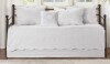 Madison Park Genoa Daybed 6pc Reversible Scalloped Edge Daybed Cover Set White: Microfiber, Shabby Chic Style, Includes Bed Skirt & Pillow New In Box $199