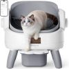 Thereye Automatic Litter Box with Entry Step, Open-Top Self Cleaning Litter Box, 11 Safety Protections & App Control, Odor Control Smart Cat Litter Box with Trash Bags/Litter Mat New In Box $299