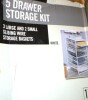 Everbilt 34.76 in. H x 17.13 in. W White Steel 5-Drawer Close Mesh Wire Basket New In Box $199 - 2