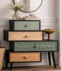 Ophalia & Co Cayden Farmhouse 4-Drawer Rustic Natural Wood Accent Chest,Handcrafted Cabinet New in Box $699