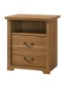 Vaczon - Rustic Nightstand with Open Shelf and 2 Drawers - Walnut New in Box $299