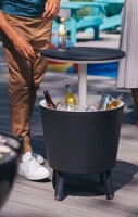 Keter 32 Qt. Cool Bar Cooler Outdoor Weather Resistant Patio Furniture 2 in 1 Pop Up Cocktail Side Table and Beverage Cooler Combo New in box $299