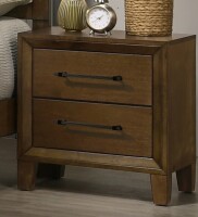Winston Porter Ballard Wood 2-Drawer Nightstand, Brown New in Box $399