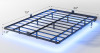 OLEVS Floating Bed Frame Queen Size with Smart LED Lights and Charging Station - Modern Metal Platform Bed, Easy Assembly No Box Spring Needed | Queen Metal Platform Bed Frame with Smart LED, Charging Port, Teen Modern Floating Bed, No Box Spring Needed, 