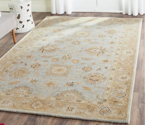 Safavieh Armintha Oriental Handmade Tufted Wool Light Blue/Sage Area Rug 9'6" x 13'6" New Floor Model $1799