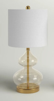 Wade Logan&reg; Ayube Ellipse Curved Gourd Glass Table Lamp New In Box $299
