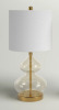 Wade Logan&reg; Ayube Ellipse Curved Gourd Glass Table Lamp New In Box $299