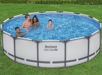 Bestway Steel Pro MAX - 14' x 42", Grey -Round Above Ground Swimming Pool Set New in Box $799