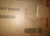 English Elm Scott Living Moda Accent Chair White Cushion Matte Black Wood Frame - Walnut New Open Box $499 - 2