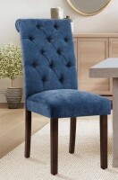 Lark Manor Artemisia Tufted Upholstered Wooden Dining Chair in Blue New in Box $299
