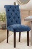Lark Manor Artemisia Tufted Upholstered Wooden Dining Chair in Blue New in Box $299
