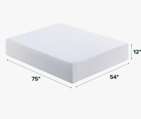Sleep By Wayfair 12" Medium Gel Memory Foam Mattress Full Size New in Box $599
