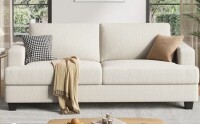 Ebern Designs 84.2&rdquo; Upholstered Loveseat Sofa, Linen Fabric 2 Seater Couch New in Box $699
