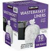 Kirkland Signature 10 Gallon Clear Wastebasket Liner, 500 Count / Simply Essential 2 Gallon Trash Can Liners, 60 Count New In Box Assorted