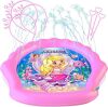 PRINCESSEA Emma Outdoor Splash Pad for Kids (70 Inch), Inflatable Sprinkler Mat with Wading Pool, Includes 3 Tiaras and Wands, Ages 12 Months and Up New in Box