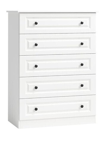 Seeday White 5 Drawer Dresser, Modern 44 Tall Dresser, Wooden Chest of Drawers with Large Storage, Bedroom Closet Dressers for Living Room, Entryway, Hallway New In Box $299