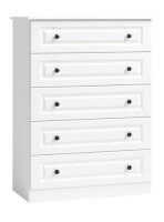 Seeday White 5 Drawer Dresser, Modern 44 Tall Dresser, Wooden Chest of Drawers with Large Storage, Bedroom Closet Dressers for Living Room, Entryway, Hallway New In Box $299