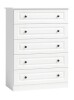 Seeday White 5 Drawer Dresser, Modern 44 Tall Dresser, Wooden Chest of Drawers with Large Storage, Bedroom Closet Dressers for Living Room, Entryway, Hallway New In Box $299