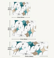 George Oliver Retro Star Kitchen Mat 3 Pc Set for Kitchen & Living Room $199