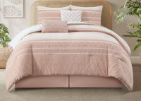 Nanshing 6pc Queen Cleluya Comforter Bedding Set Blush $299