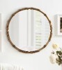 Kate and Laurel Brynley 24.00 in. W x 24.00 in. H Gold Round Classic Framed Decorative Wall Mirror New In Box $299