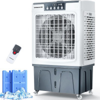 VAGKRI Swamp Cooler, 2100CFM Evaporative Air Cooler with 3 Modes & Wind Speeds, 120&deg;Oscillation, 24H Timer, Portable Outdoor Air Conditioner with Auto Fill for Patio Garage Commercial Use, 8 Gallon New In Box $399