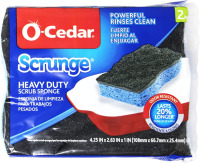 O-Cedar Scrunge Heavy Duty Sponge for Non-Scratch 7.5 in. L 2 pk New