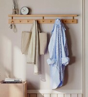 Latitude Run&reg; 31.5"W 9-hook Solid Beech Wall Hooks New In Box $199