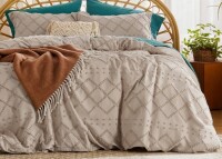 Bedsure King 3-Piece Boho Duvet Cover Set- Embroidery Home Bedding Set New In Box $199