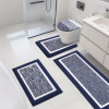 Ebern Designs 4 Piece Soft Absorbent Microfiber Bath Rug Set with Non-Slip Backing $89