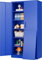 SISESOL Blue Metal Storage Cabinet with 6 Shelves, 71" Garage Storage Cabinet with Lock, 6 Tier Steel Cabinets with Locking Doors, Lockable Cabinets for Home, Office, Shop, Garage $399
