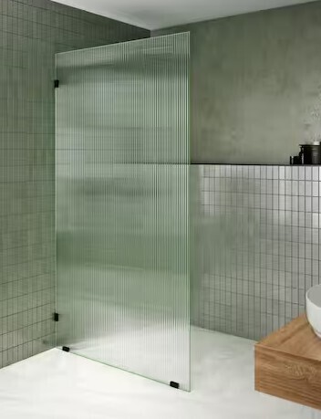 Glass Warehouse 40 in. W x 78 in. H Fixed Frameless Single Panel Shower Door with Fluted Tempered Glass Without Handle New in Box $699