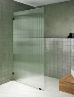 Glass Warehouse 40 in. W x 78 in. H Fixed Frameless Single Panel Shower Door with Fluted Tempered Glass Without Handle New in Box $699